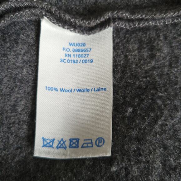 Boden Boiled Wool Open Front Jacket Cardigan Gray Unlined WU020 Women 14 - Picture 10 of 13